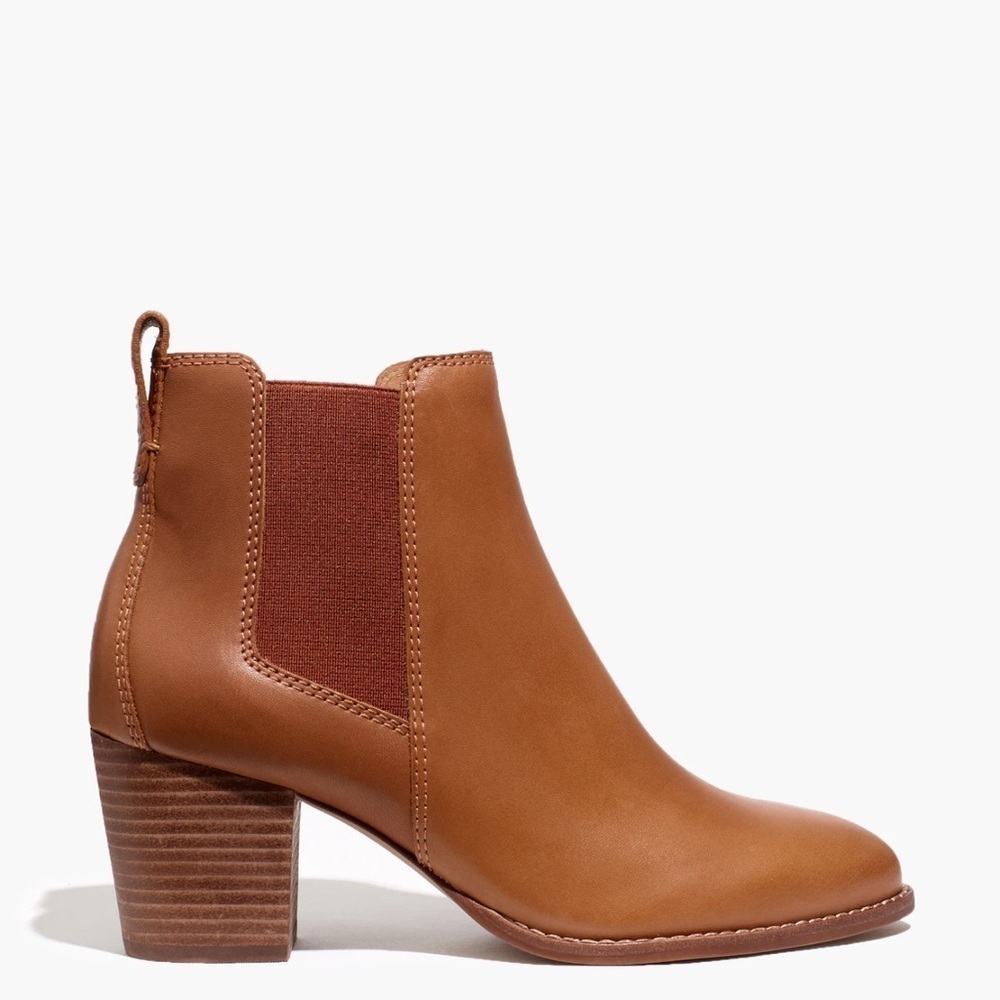 New Madewell The Regan Boots Brown Leather Shoes 5.5